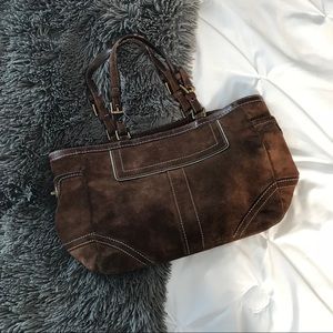 Authentic Suede Coach Purse